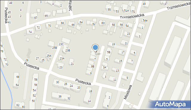 Wrocław, Pustecka, 7A, mapa Wrocławia