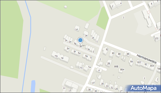 Wrocław, Pucka, 3d, mapa Wrocławia