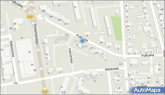 Wyszków, Pułtuska, 17, mapa Wyszków