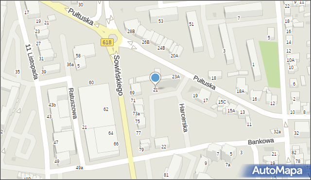 Wyszków, Pułtuska, 21, mapa Wyszków