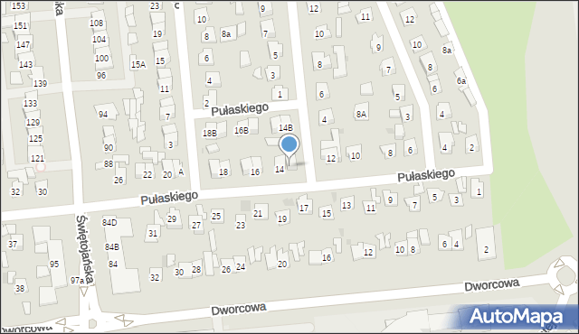 Wyszków, Pułaskiego Kazimierza, gen., 14A, mapa Wyszków