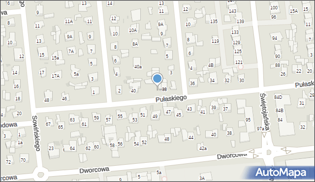 Wyszków, Pułaskiego Kazimierza, gen., 38A, mapa Wyszków