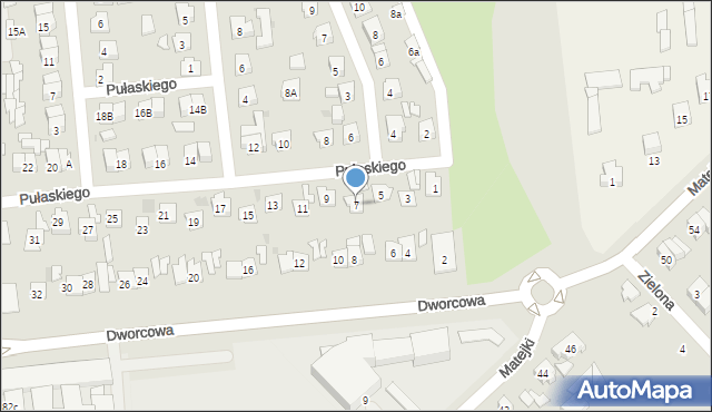 Wyszków, Pułaskiego Kazimierza, gen., 7, mapa Wyszków