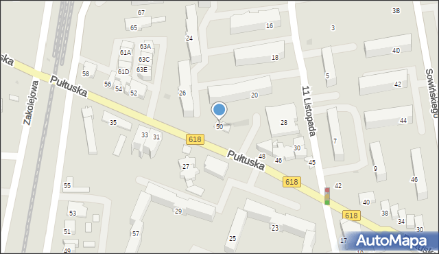 Wyszków, Pułtuska, 50, mapa Wyszków