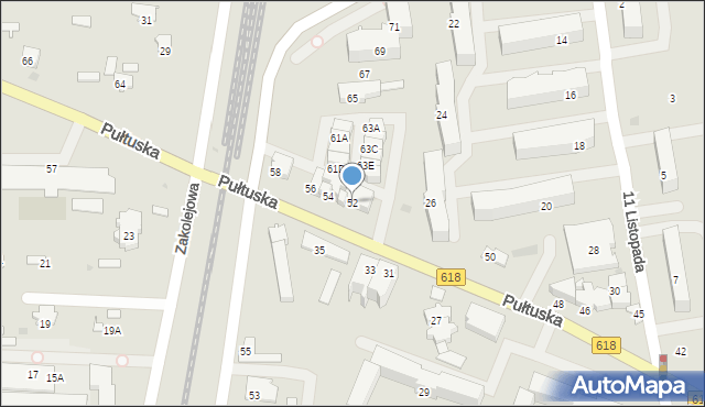 Wyszków, Pułtuska, 52, mapa Wyszków