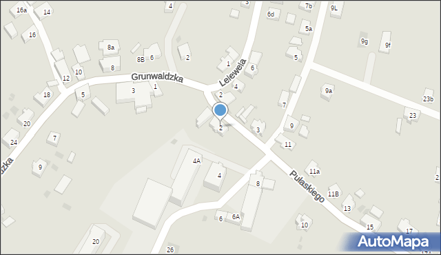 Żary, Pułaskiego Kazimierza, gen., 2, mapa Żary