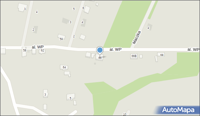 Żary, Pułaskiego Kazimierza, gen., 66, mapa Żary