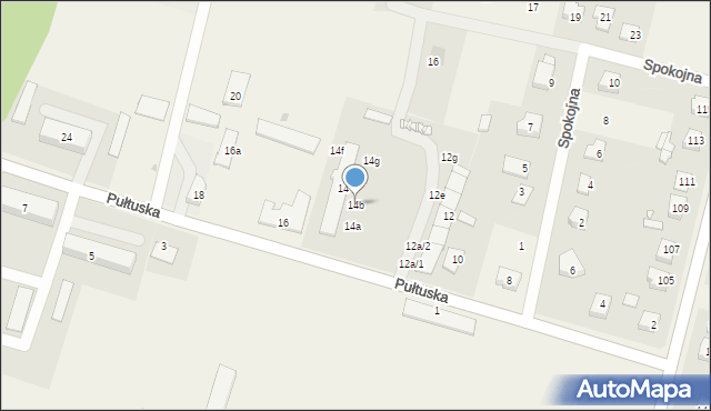 Zatory, Pułtuska, 14b, mapa Zatory