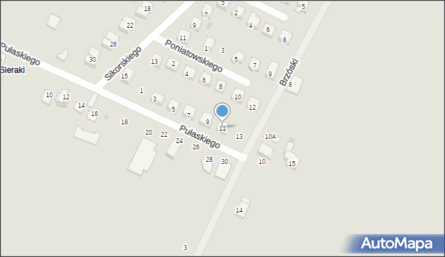 Żelechów, Pułaskiego Kazimierza, gen., 11, mapa Żelechów