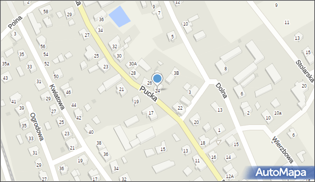 Żelistrzewo, Pucka, 24, mapa Żelistrzewo