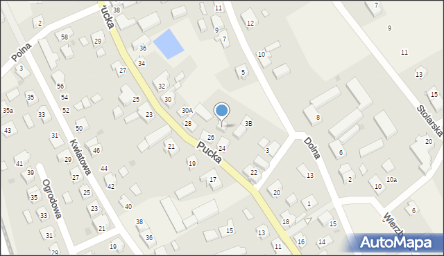 Żelistrzewo, Pucka, 26A, mapa Żelistrzewo