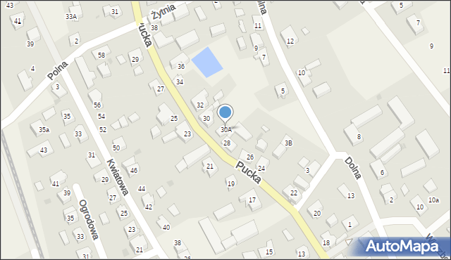 Żelistrzewo, Pucka, 30A, mapa Żelistrzewo