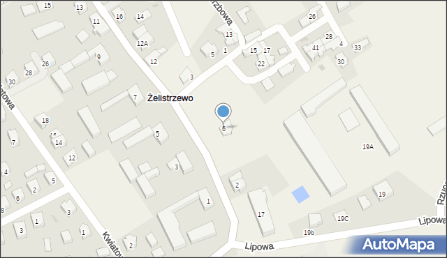 Żelistrzewo, Pucka, 6, mapa Żelistrzewo