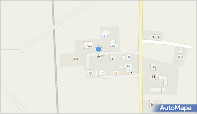 Żelistrzewo, Pucka, 85, mapa Żelistrzewo