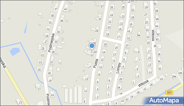 Ziębice, Pusta, 23, mapa Ziębice