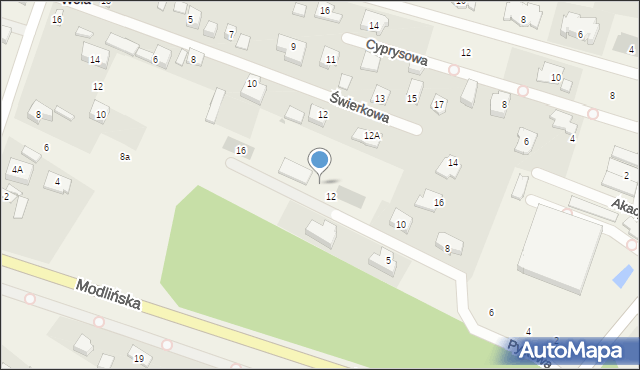 Boża Wola, Pyłkowa, 14, mapa Boża Wola