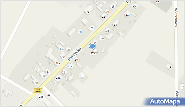 Dolice, Pyrzycka, 17a, mapa Dolice