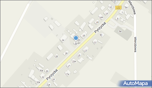 Dolice, Pyrzycka, 22, mapa Dolice