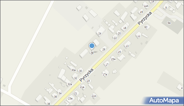 Dolice, Pyrzycka, 28, mapa Dolice