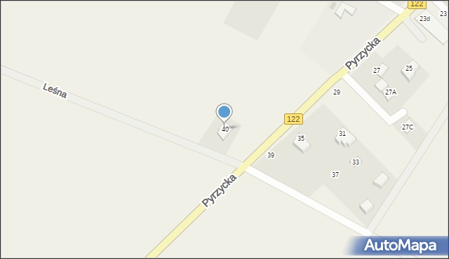 Dolice, Pyrzycka, 40, mapa Dolice