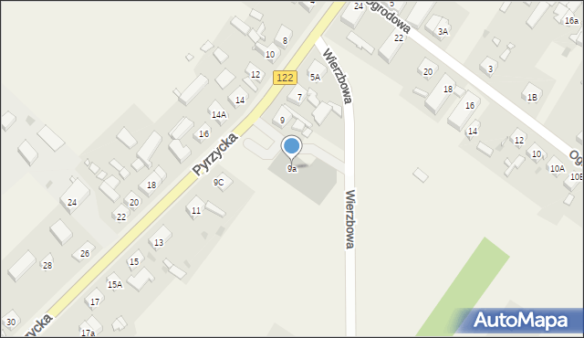 Dolice, Pyrzycka, 9a, mapa Dolice