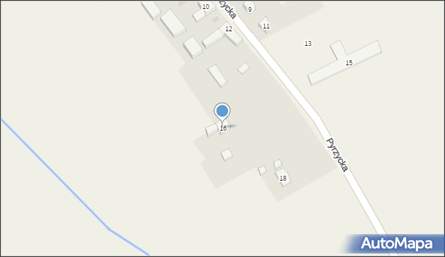 Gardno, Pyrzycka, 16, mapa Gardno