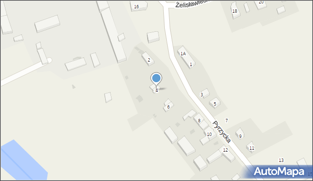 Gardno, Pyrzycka, 4, mapa Gardno