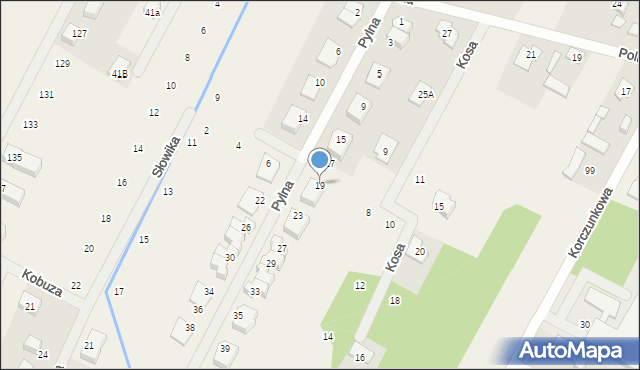 Głosków, Pylna, 19, mapa Głosków