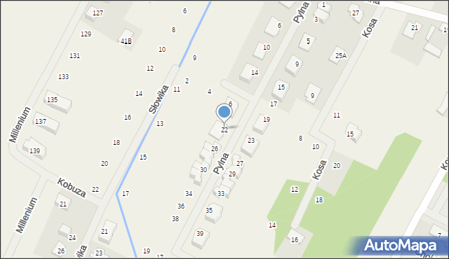Głosków, Pylna, 22, mapa Głosków