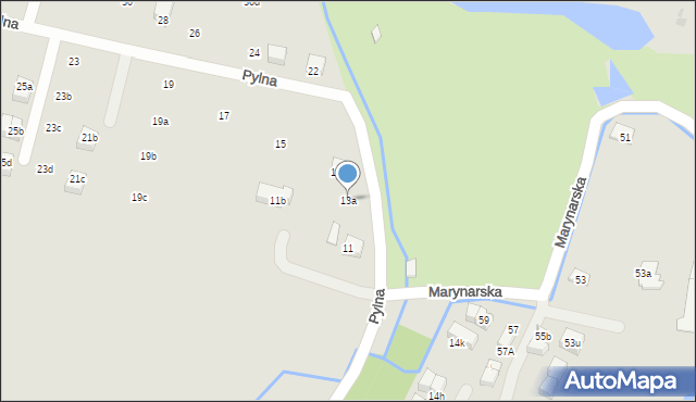 Kraków, Pylna, 13a, mapa Krakowa