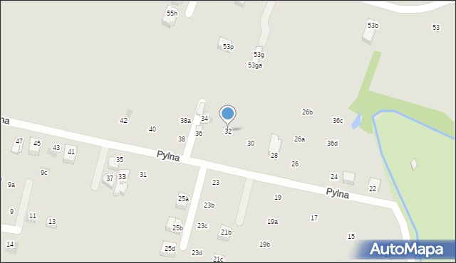 Kraków, Pylna, 32, mapa Krakowa