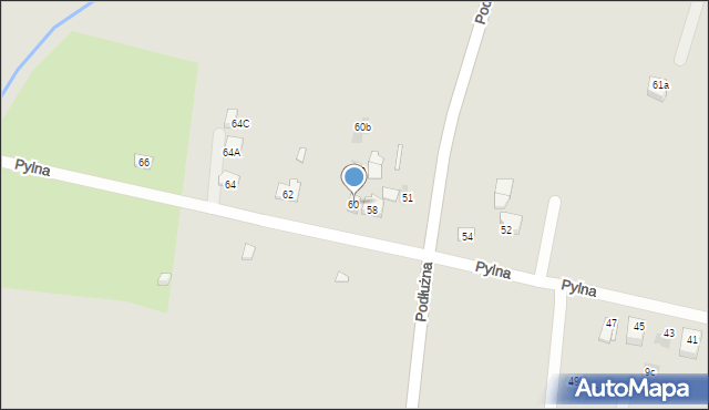 Kraków, Pylna, 60, mapa Krakowa