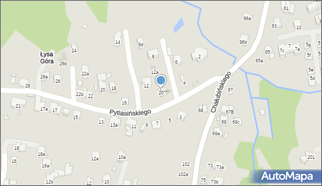 Kraków, Pytlasińskiego Władysława, 10, mapa Krakowa