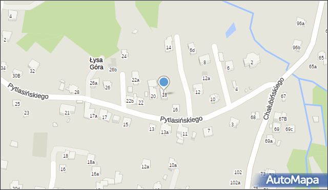 Kraków, Pytlasińskiego Władysława, 18, mapa Krakowa