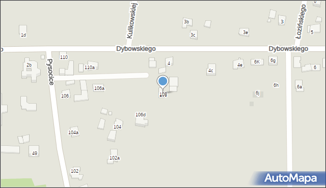 Kraków, Pysocice, 108, mapa Krakowa