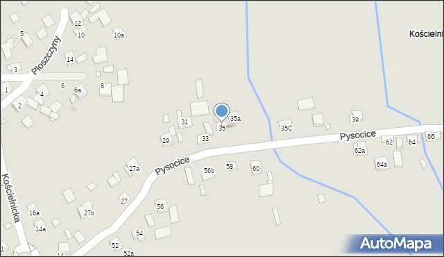 Kraków, Pysocice, 35, mapa Krakowa