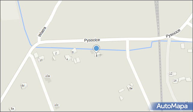 Kraków, Pysocice, 8, mapa Krakowa
