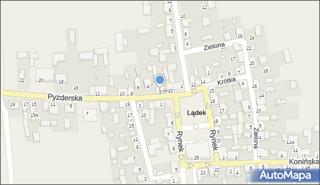 Lądek, Pyzderska, 2, mapa Lądek