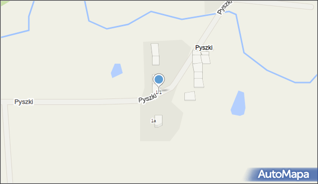 Leśny Rów, Pyszki, 1/1, mapa Leśny Rów