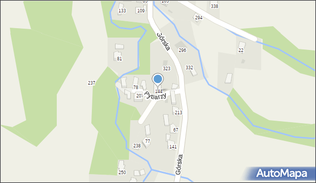 Nieledwia, Pytlarzy, 144, mapa Nieledwia