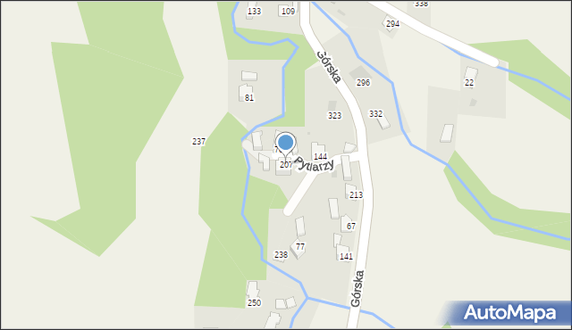 Nieledwia, Pytlarzy, 207, mapa Nieledwia