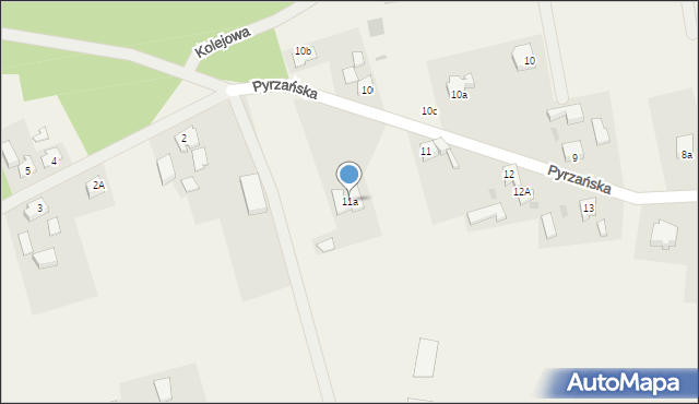 Nowiny Wielkie, Pyrzańska, 11a, mapa Nowiny Wielkie