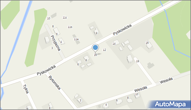 Połomia, Pyskowicka, 10, mapa Połomia