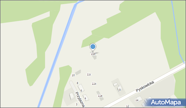 Połomia, Pyskowicka, 11d, mapa Połomia