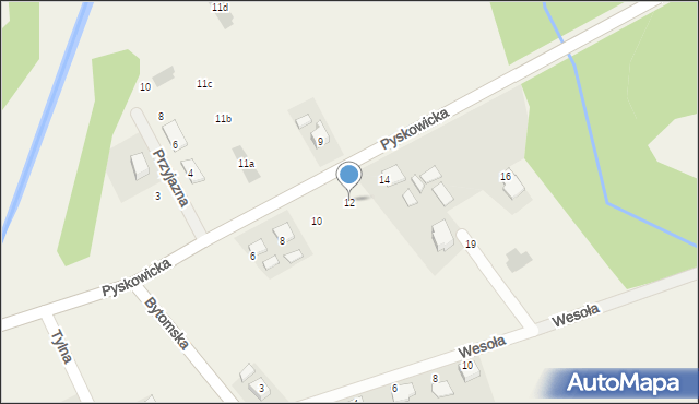 Połomia, Pyskowicka, 12, mapa Połomia