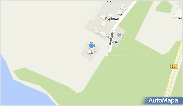Pypkowo, Pypkowo, 103, mapa Pypkowo