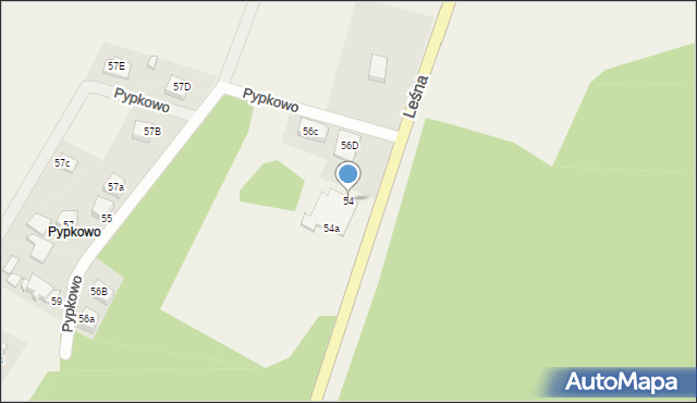 Pypkowo, Pypkowo, 54, mapa Pypkowo
