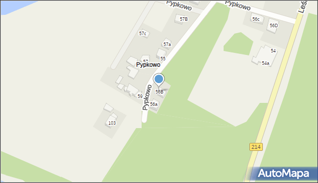 Pypkowo, Pypkowo, 56B, mapa Pypkowo