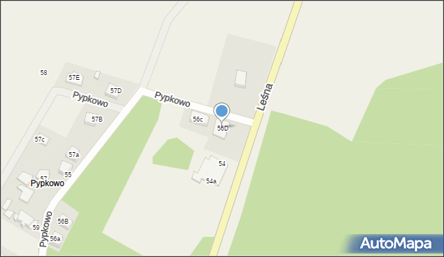 Pypkowo, Pypkowo, 56D, mapa Pypkowo