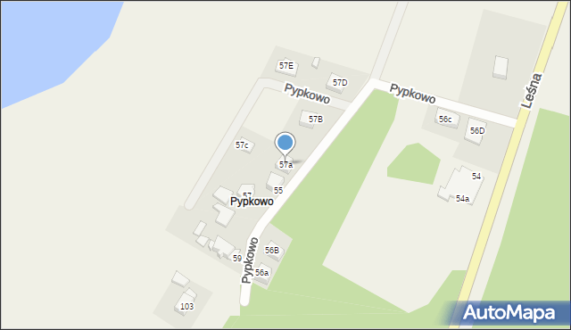 Pypkowo, Pypkowo, 57a, mapa Pypkowo